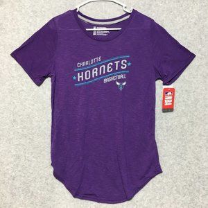 Charlotte Hornets Shirt Womens L NBA Short Sleeve Purple